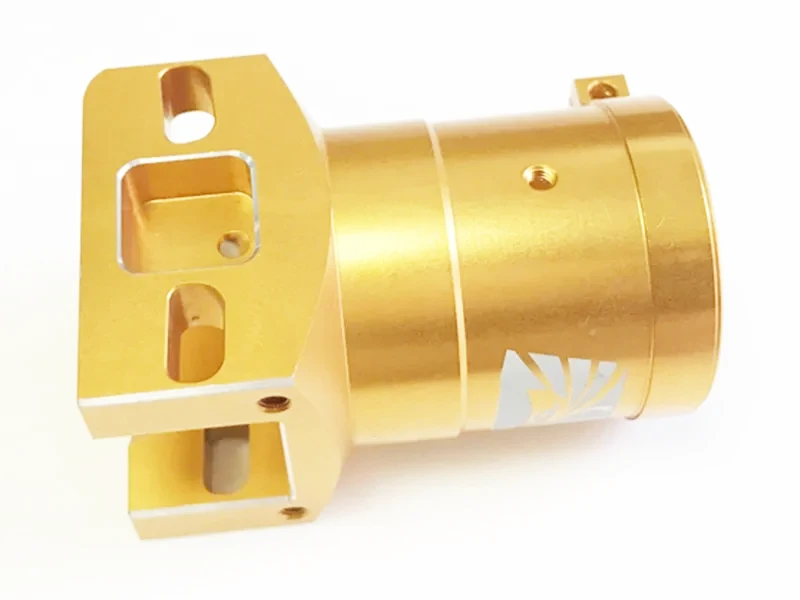Custom multi-axis CNC milled aluminum 6061-T6 sensor housing component with drawing-based linear tolerance to +/-0.005mm by FIWOK METALWORKS