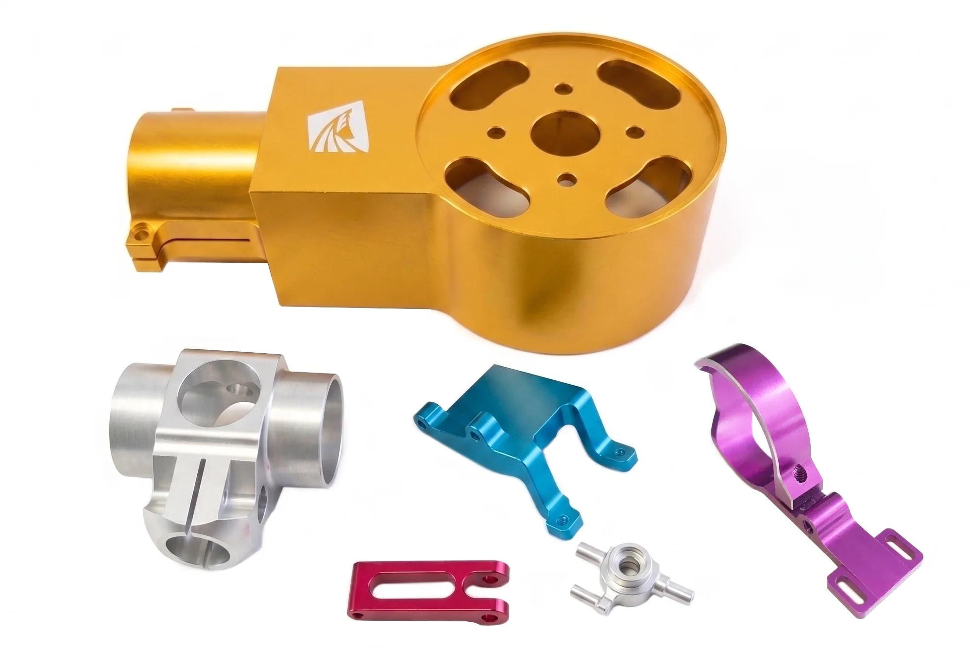 colored anodized aluminum CNC machined custom components FIWOK METALWORKS