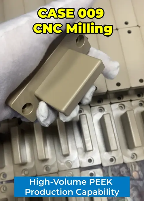 CNC milling PEEK laser equipment mounting block case 009 FIWOK METALWORKS