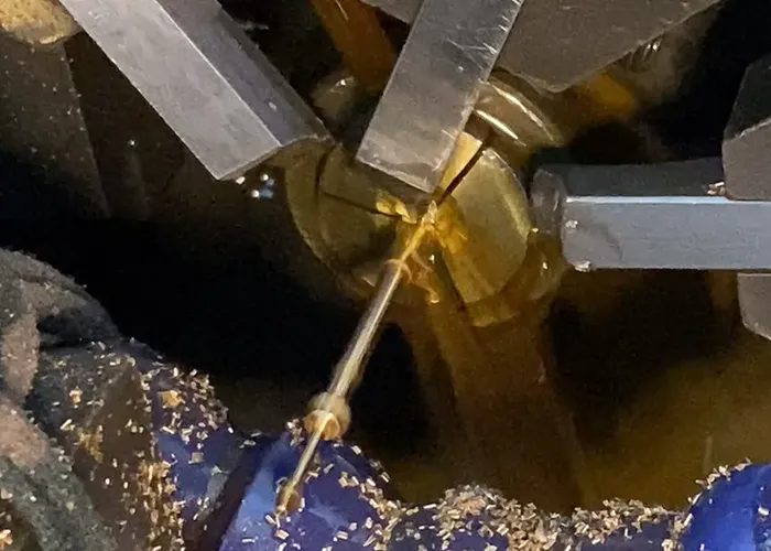 Sliding headstock Swiss lathe machining process for Case 021 tool steel pin