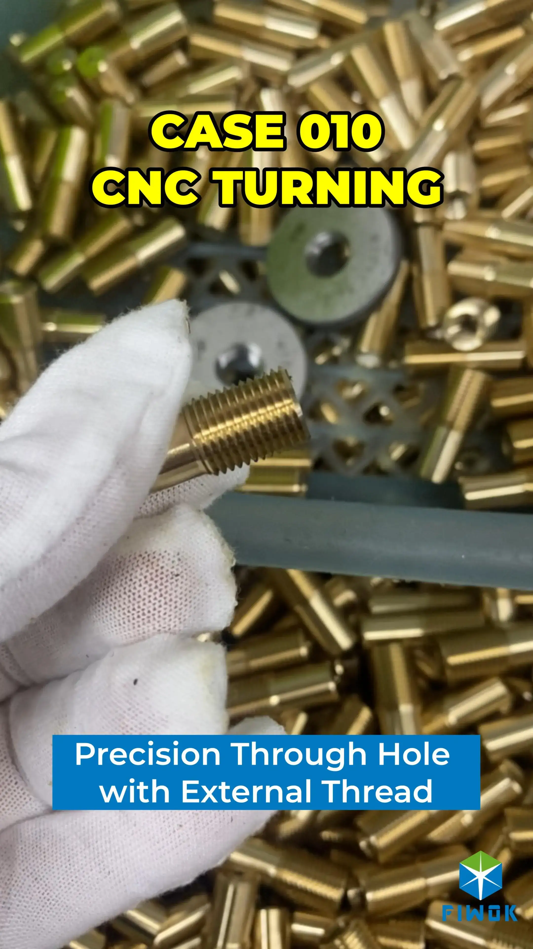 010 CNC Turning Brass Threaded Shoulder Stud 
