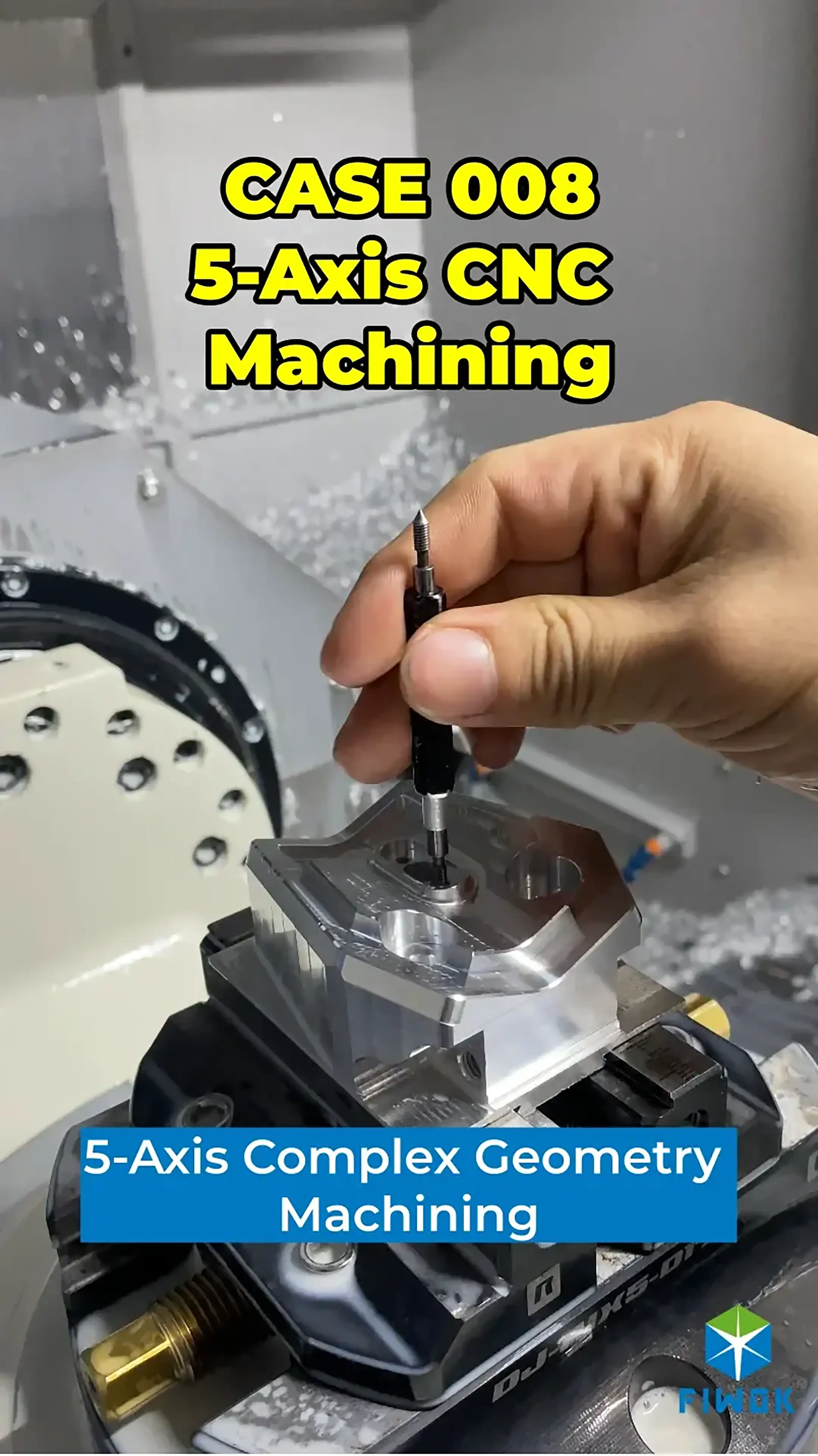 5 axis CNC machining precision aluminum mounting block case FIWOK METALWORKS