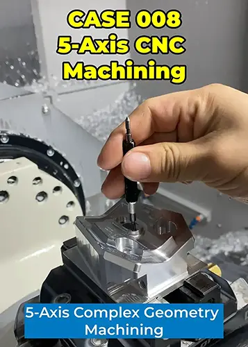 008 Precision Aluminum Mounting Block – 5-Axis CNC Machining