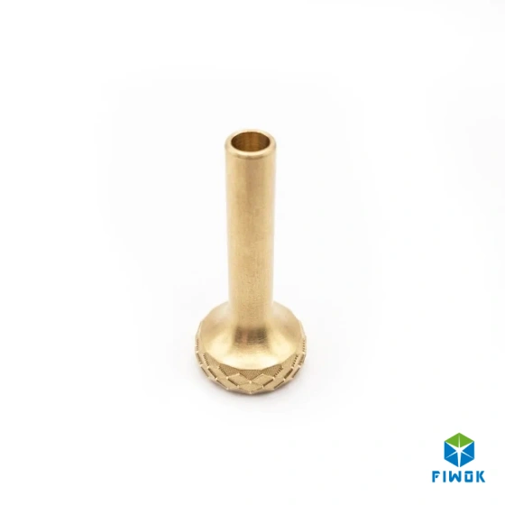 Precision Brass Turned Parts with Diamond Knurling for Small Batches
