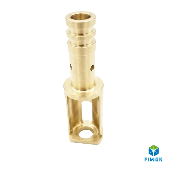 Precision Brass Turned Parts with Side Milling and Radial Holes for Small Batches