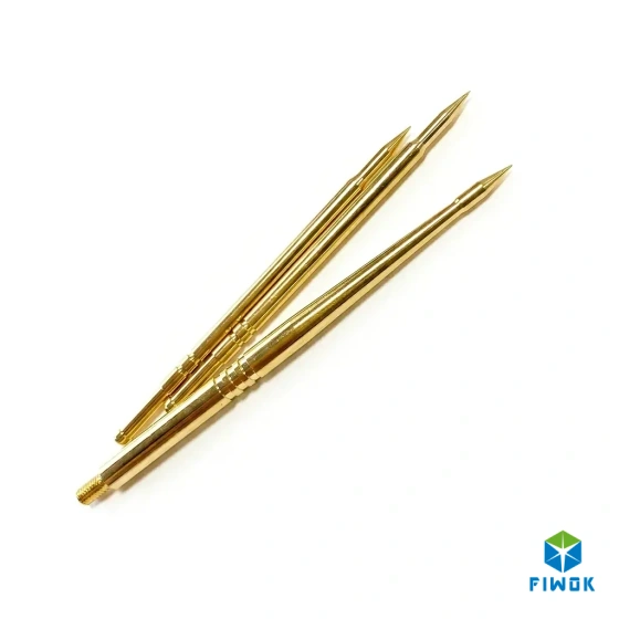 Precision Gold-Plated Swiss Machined Slender Shafts for Electronic Probes